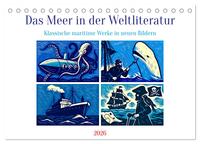 Cover-Abbildung für Das Meer in der Weltliteratur (Tischkalender 2026 DIN A5 quer), CALVENDO Monatskalender (99999---978-3-516-70933-9)