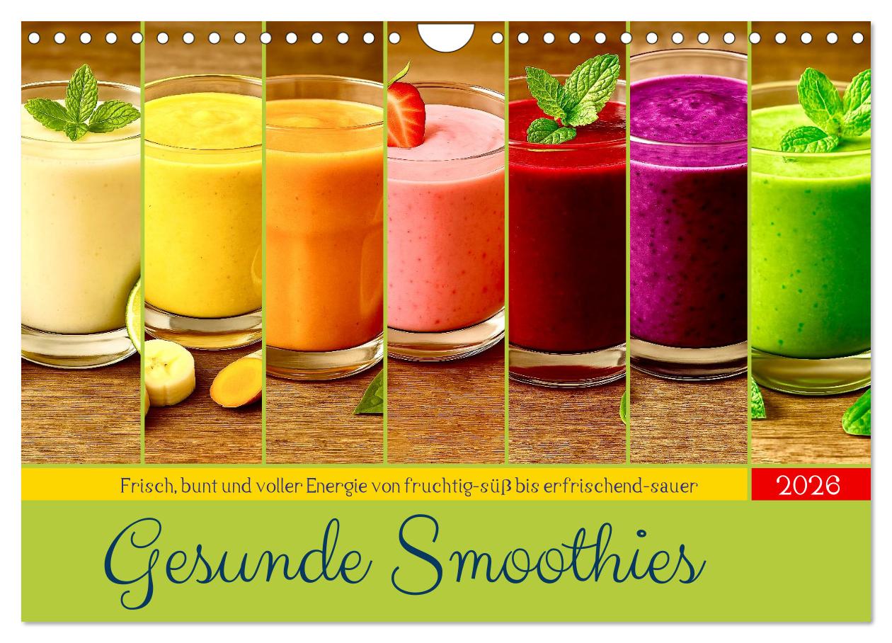 Cover-Abbildung für Gesunde Smoothies (Wandkalender 2026 DIN A4 quer), CALVENDO Monatskalender (99999---978-3-516-70975-9)