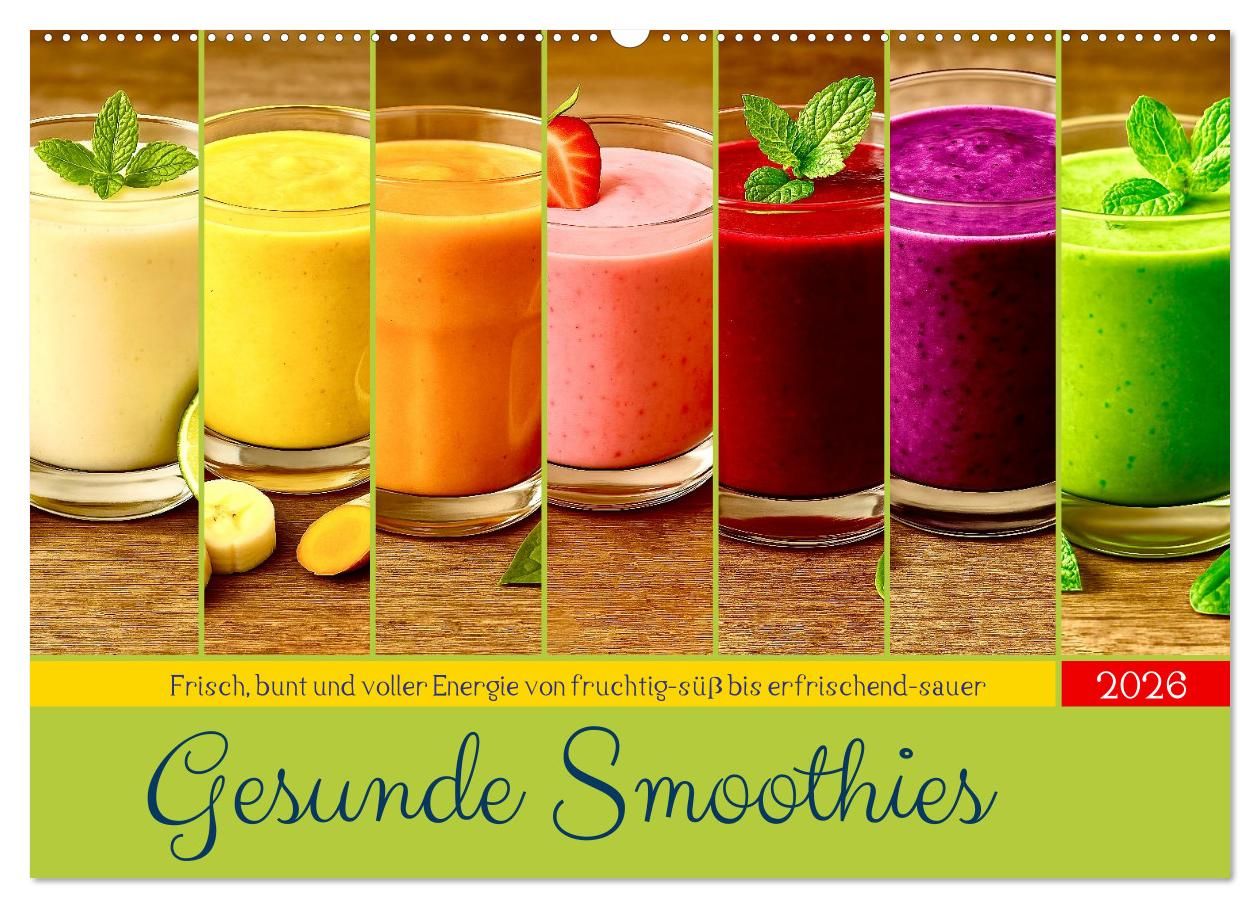Cover-Abbildung für Gesunde Smoothies (Wandkalender 2026 DIN A2 quer), CALVENDO Monatskalender (99999---978-3-516-70977-3)