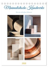 Cover-Abbildung für Minimalistische Kunstwerke (Tischkalender 2026 DIN A5 hoch), CALVENDO Monatskalender (99999---978-3-516-71083-0)