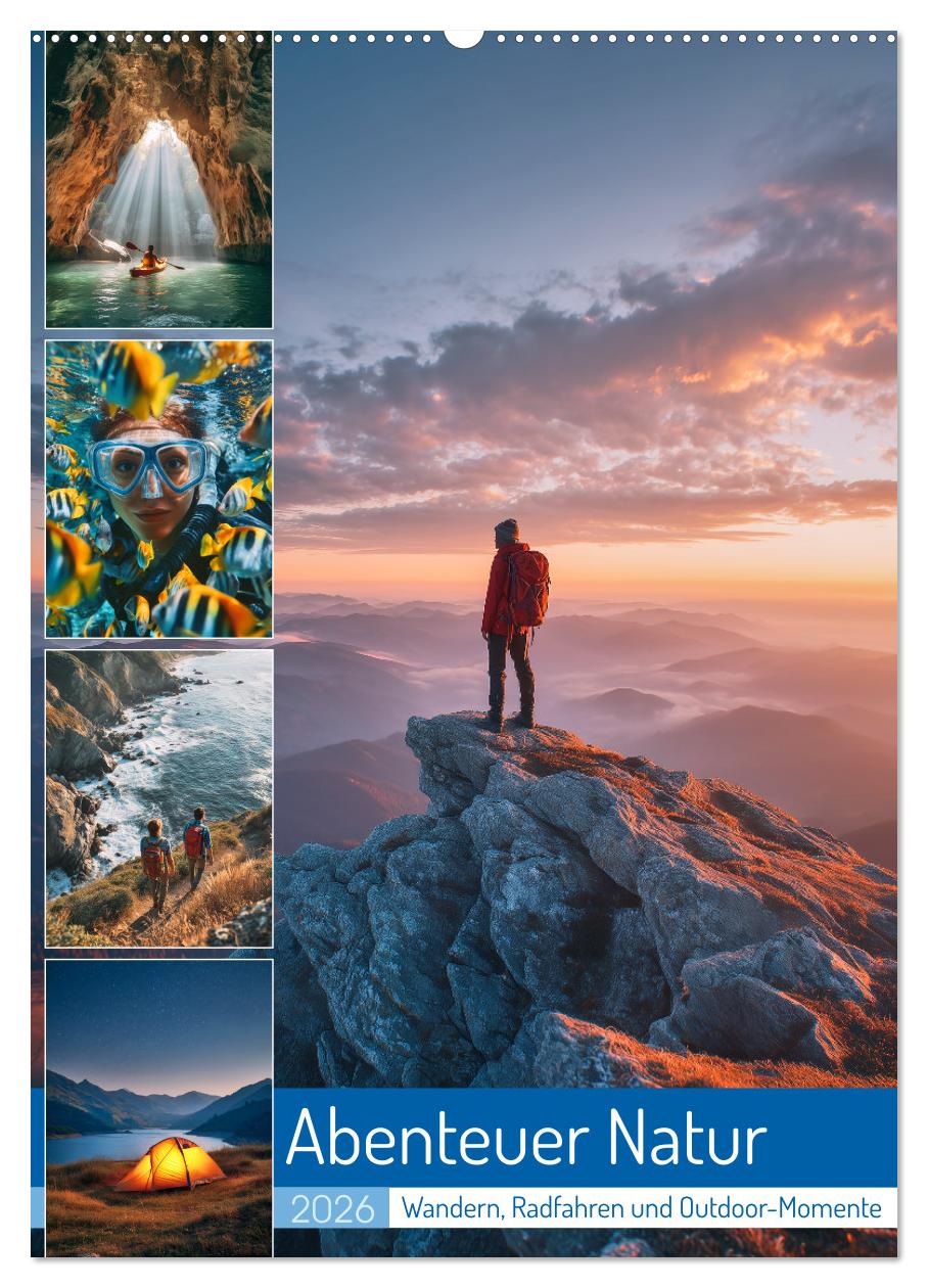 Cover-Abbildung für Abenteuer Natur (Wandkalender 2026 DIN A2 hoch), CALVENDO Monatskalender (99999---978-3-516-71261-2)