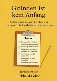 Cover-Abbildung für Gründen ist kein Anfang (Softcover/Paperback) (99999---978-3-565-04947-9)