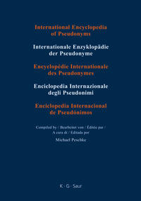 International Encyclopedia of Pseudonyms. Pseudonyms / F – J. Sz-y