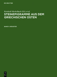 Steinepigramme aus dem griechischen Osten / Register