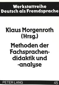 Methoden der Fachsprachendidaktik und -analyse