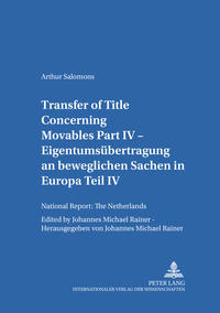 Transfer of Title Concerning Movables Part IV