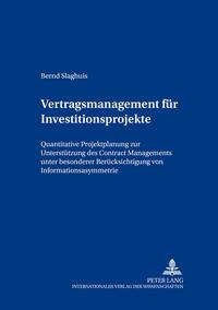 Vertragsmanagement für Investitionsprojekte