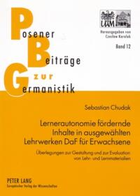 Lernerautonomie fördernde Inhalte in ausgewählten Lehrwerken DaF für Erwachsene