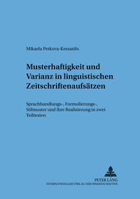 Musterhaftigkeit und Varianz in linguistischen Zeitschriftenaufsätzen