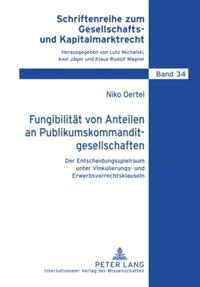 Fungibilität von Anteilen an Publikumskommanditgesellschaften