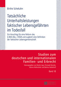 Tatsächliche Unterhaltsleistungen faktischer Lebensgefährten im Todesfall