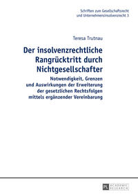 Der insolvenzrechtliche Rangrücktritt durch Nichtgesellschafter