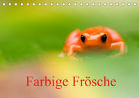 Farbige Frösche (Tischkalender 2022 DIN A5 quer)