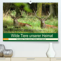 Wilde Tiere unserer Heimat (Premium, hochwertiger DIN A2 Wandkalender 2022, Kunstdruck in Hochglanz)