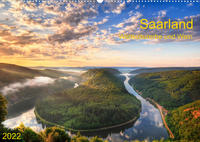 Saarland Weltkulturerbe und Wein (Wandkalender 2022 DIN A2 quer)