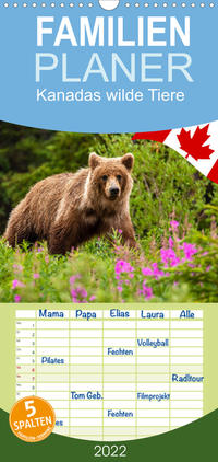 Familienplaner Kanadas Wilde Tiere (Wandkalender 2022 , 21 cm x 45 cm, hoch)