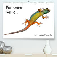 Der kleine Gecko und seine Freunde (Premium, hochwertiger DIN A2 Wandkalender 2023, Kunstdruck in Hochglanz)