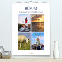 Büsum - Impressionen eines Sommers (Premium, hochwertiger DIN A2 Wandkalender 2023, Kunstdruck in Hochglanz)