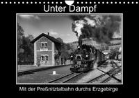 Unter Dampf - Mit der Preßnitztalbahn durchs Erzgebirge (Wandkalender 2023 DIN A4 quer)