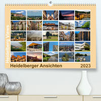 Heidelberg Views - Heidelberger Ansichten (Premium, hochwertiger DIN A2 Wandkalender 2023, Kunstdruck in Hochglanz)