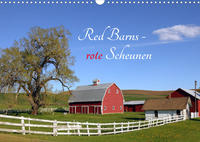 Red Barns - rote Scheunen (Wandkalender 2023 DIN A3 quer)