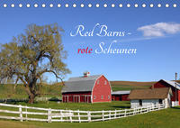 Red Barns - rote Scheunen (Tischkalender 2023 DIN A5 quer)