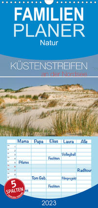 Familienplaner Küstenstreifen an der Nordsee (Wandkalender 2023 , 21 cm x 45 cm, hoch)