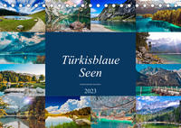 Türkisblaue Seen (Tischkalender 2023 DIN A5 quer)