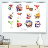 Cocktails Kalender mit Rezept (Premium, hochwertiger DIN A2 Wandkalender 2023, Kunstdruck in Hochglanz)