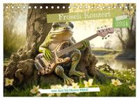 Frosch Konzert (Tischkalender 2024 DIN A5 quer), CALVENDO Monatskalender