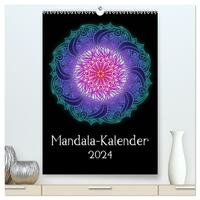 Mandala-Kalender 2024 (hochwertiger Premium Wandkalender 2024 DIN A2 hoch), Kunstdruck in Hochglanz