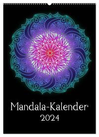 Mandala-Kalender 2024 (Wandkalender 2024 DIN A2 hoch), CALVENDO Monatskalender