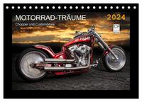 Motorrad-Träume – Chopper und Custombikes (Tischkalender 2024 DIN A5 quer), CALVENDO Monatskalender