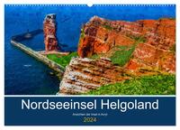 Nordseeinsel Helgoland - Ansichten der Insel in Acryl (Wandkalender 2024 DIN A2 quer), CALVENDO Monatskalender