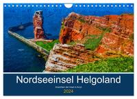 Nordseeinsel Helgoland - Ansichten der Insel in Acryl (Wandkalender 2024 DIN A4 quer), CALVENDO Monatskalender