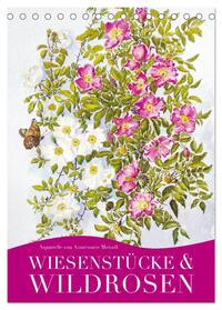 Wiesenstücke & Wildrosen (Tischkalender 2024 DIN A5 hoch), CALVENDO Monatskalender