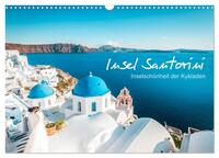 Insel Santorini - Inselschönheit der Kykladen (Wandkalender 2024 DIN A3 quer), CALVENDO Monatskalender