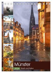 Münster - Stadt und Natur (Tischkalender 2024 DIN A5 hoch), CALVENDO Monatskalender