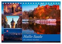 Halle-Saale - Die schönsten Ansichten (Tischkalender 2024 DIN A5 quer), CALVENDO Monatskalender