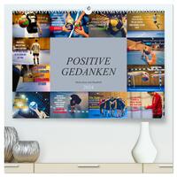 Positive Gedanken - Motivation und Handball (hochwertiger Premium Wandkalender 2024 DIN A2 quer), Kunstdruck in Hochglanz