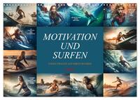 Motivation und Surfen (Wandkalender 2024 DIN A3 quer), CALVENDO Monatskalender