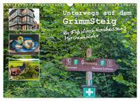 Unterwegs auf dem GrimmSteig - Zu Fuß durch Nordhessens Märchenwälder (Wandkalender 2024 DIN A3 quer), CALVENDO Monatskalender