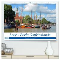 Leer - Perle Ostfrieslands (hochwertiger Premium Wandkalender 2024 DIN A2 quer), Kunstdruck in Hochglanz