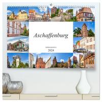 Aschaffenburg Impressionen (hochwertiger Premium Wandkalender 2024 DIN A2 quer), Kunstdruck in Hochglanz
