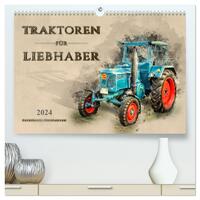 Traktoren für Liebhaber (hochwertiger Premium Wandkalender 2024 DIN A2 quer), Kunstdruck in Hochglanz