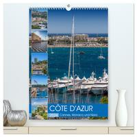 CÔTE D’AZUR Cannes, Monaco und Nizza (hochwertiger Premium Wandkalender 2024 DIN A2 hoch), Kunstdruck in Hochglanz