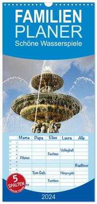 Familienplaner 2024 - Schöne Wasserspiele mit 5 Spalten (Wandkalender, 21 x 45 cm) CALVENDO