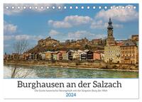 Burghausen an der Salzach (Tischkalender 2024 DIN A5 quer), CALVENDO Monatskalender