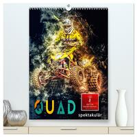 Quad spektakulär (hochwertiger Premium Wandkalender 2024 DIN A2 hoch), Kunstdruck in Hochglanz