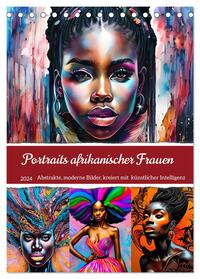 Portraits afrikanischer Frauen (Tischkalender 2024 DIN A5 hoch), CALVENDO Monatskalender